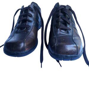 Skechers Men's 11.5 Brown Leather Oxford Sneakers Comfort Casual Lace-Up Shoes